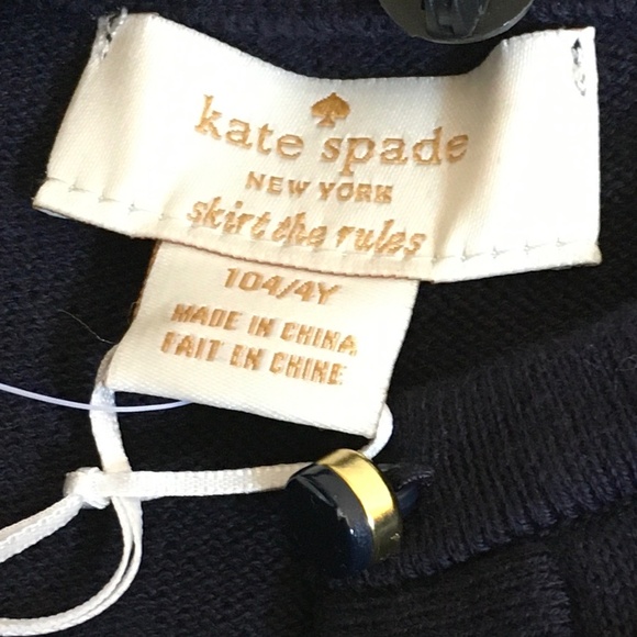 Kate Spade Girl Navy Blue Cardigan Sweater size 4. - Picture 3 of 8